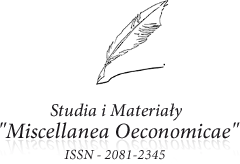 Studia i Materiay "Miscellanea Oeconomicae"